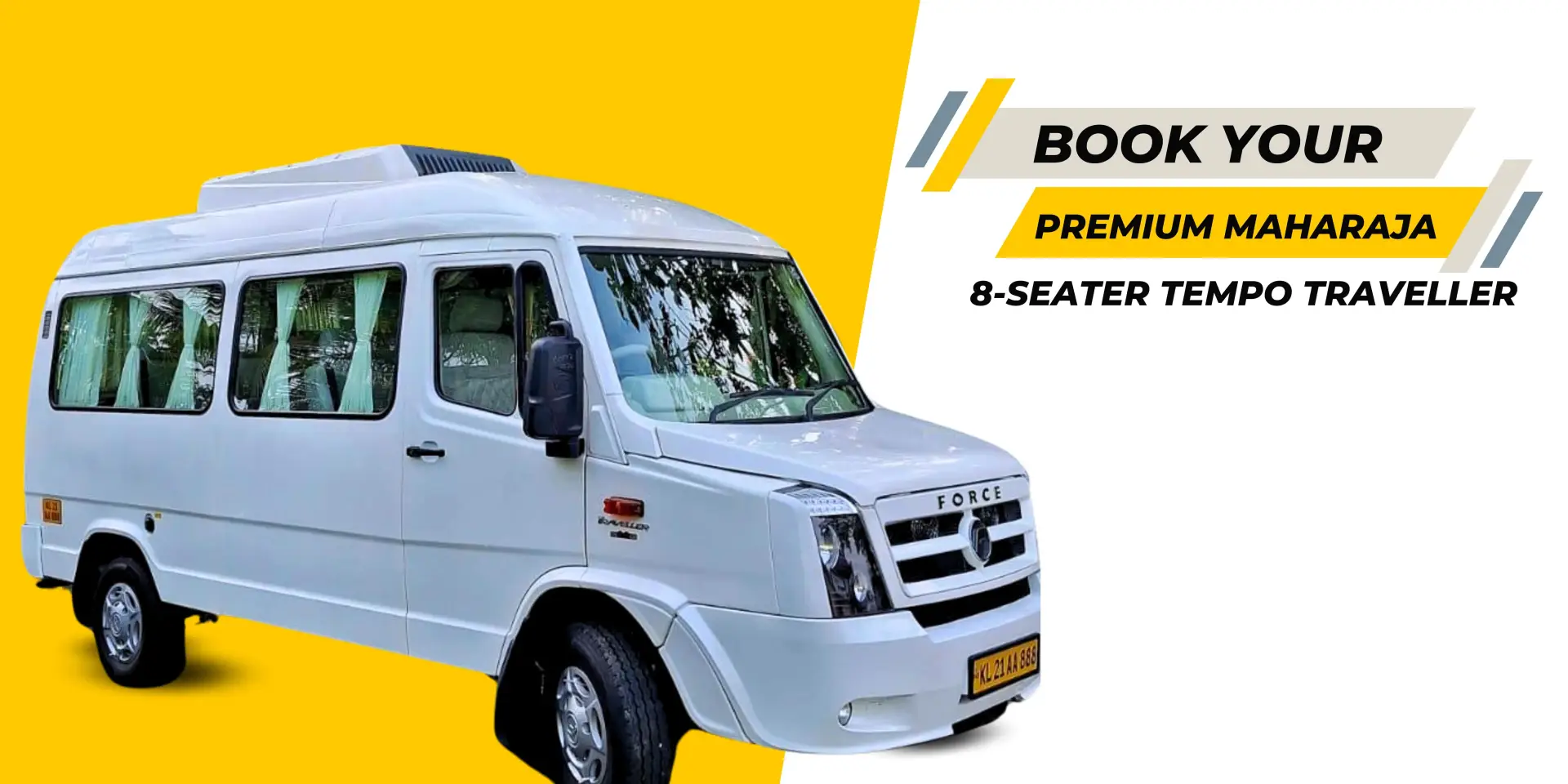 Book an eight seater Premium Maharaja Tempo Traveller