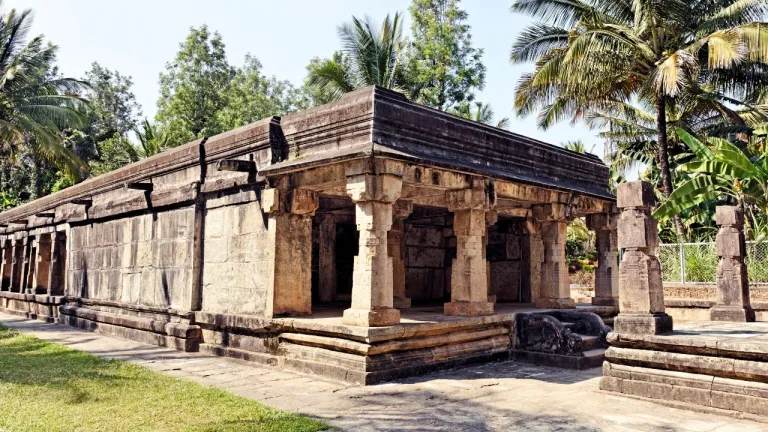 Ancient stone Jain temple in Kerala with heritage architecture