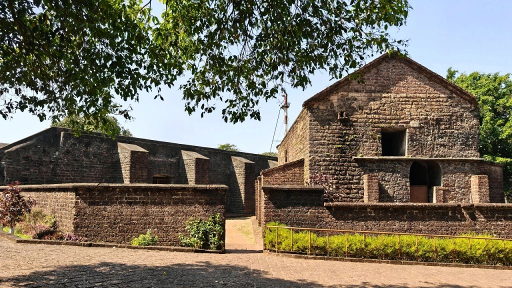 Historic stone structure at St Angelo Fort Kannur