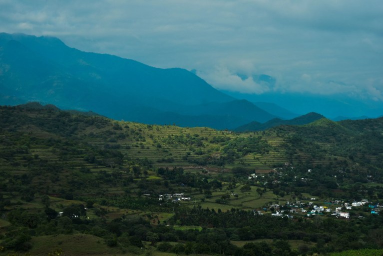 Attappady valley surrounded by the Western Ghats in Palakkad, Kerala