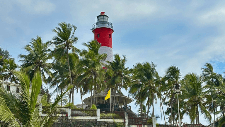 Vizhinjam Lighthouse in Kerala overlooking the Arabian Sea